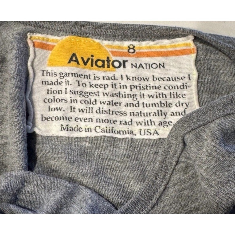 Aviator Nation Kids Tank Size 8 Hawaii Rainbow Sleeveless Gray Vacation Travel - Picture 6 of 7